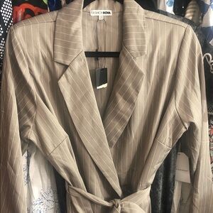 Fashion Nova Coat Dress With Call Out Of Threaded Loop Broke
